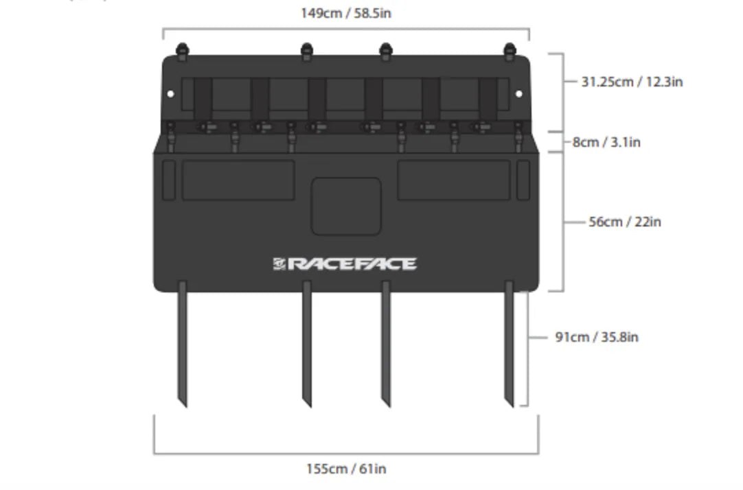 Pad Race Face T2 Tailgate Full-size Black