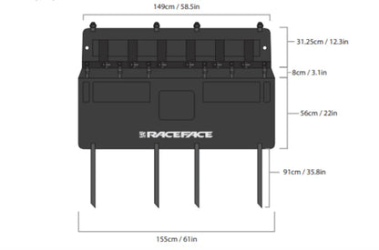 Pad Race Face T2 Tailgate Full-size Black